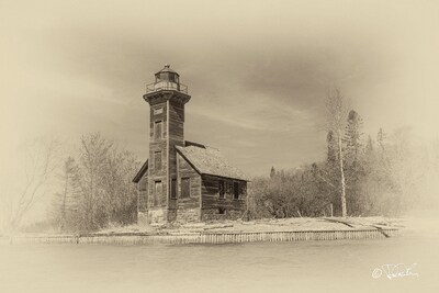 East Channel Lighthouse Grand Island Photography Print 3 Choices - image1
